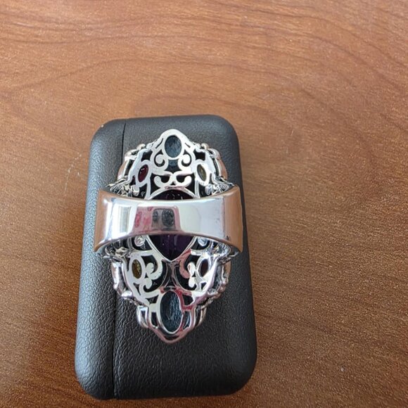 Artisan Crafted by Robert Manse Sterling Silver Gemstone Cocktail Ring Size 7 - Picture 6 of 8